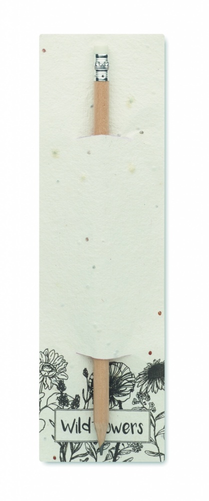 Logo trade promotional products picture of: Natural pencil in seeded pouch